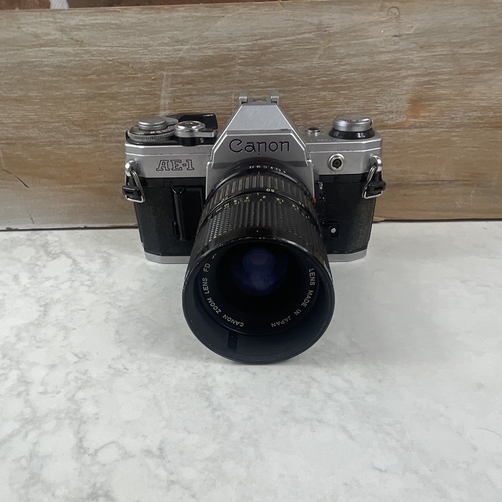 Canon AE-1 Camera 35mm with 35-70 Lens- UNTESTED- Clean Glass